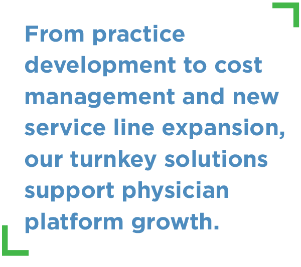 scale physician group turnkey value prop